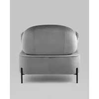 Кресло Кэнди с подлокотниками велюр серый