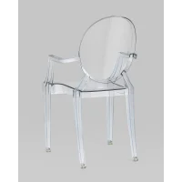 Стул Victoria Ghost с подлокотниками прозрачный