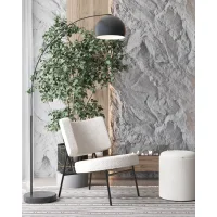 Кресло District Lounge букле белый
