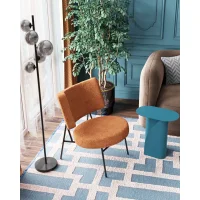 Кресло District Lounge букле терракотовый