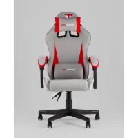 Кресло спортивное TopChairs Phantom ткань серо-красный
