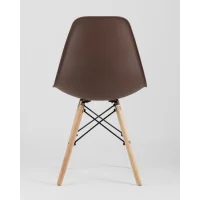 Стул Eames Style DSW коричневый (разборный каркас)
