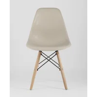 Стул Eames Style DSW бежевый x4 (разборный каркас)