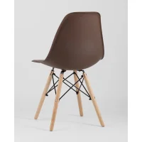 Стул Eames Style DSW коричневый x4 (разборный каркас)