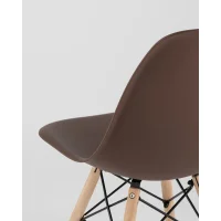Стул Eames Style DSW коричневый x4 (разборный каркас)