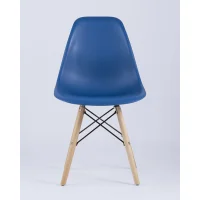 Стул Eames Style DSW синий (разборный каркас)