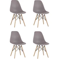 Стул Eames Style DSW темно-серый x4 (разборный каркас)