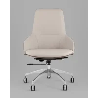 Кресло офисное TopChairs Soulo светло-серый, коричневый