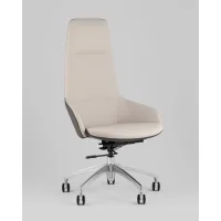 Кресло руководителя TopChairs Soulo светло-серый, серый