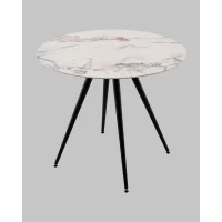 Стол Ники круглый столешница керамика Ice Jade 900