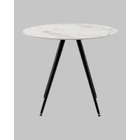 Стол Ники круглый столешница керамика Ice Jade 900