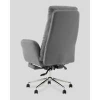 Кресло руководителя TopChairs Solid с оттоманкой серый