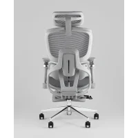 Кресло офисное TopChairs Prodigy с оттоманкой серый