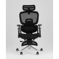 Кресло офисное TopChairs Prodigy с оттоманкой черный