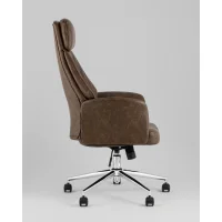 Кресло офисное TopChairs Neoma коричневый экокожа