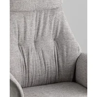 Кресло офисное TopChairs Neoma светло-серый экокожа ткань