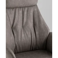 Кресло офисное TopChairs Neoma серый экокожа