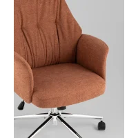 Кресло офисное TopChairs Neoma терракотовый ткань