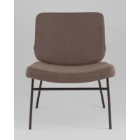 Кресло Эбигейл велюр коричневый, каркас серо-коричневый