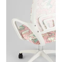 Кресло офисное TopChairs Simple SN Junior принт Unicorns пластик белый