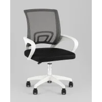 Кресло офисное TopChairs Simple SN черный пластик белый