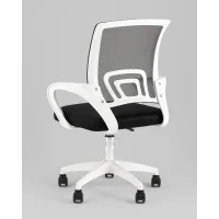Кресло офисное TopChairs Simple SN черный пластик белый