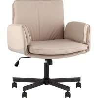 Кресло офисное TopChairs Foldo с откидными подлокотниками бежевое