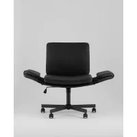 Кресло офисное TopChairs Foldo с откидными подлокотниками черное