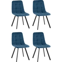 Стул Одди Original Square велюр синий (набор 4 шт)