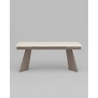 Стол обеденный Eliora 180-260х90 см серый травертин керамика