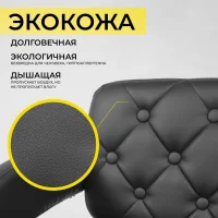 Стул барный Elton, черный, экокожа