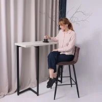 Стул барный Stella, коричневый, велюр