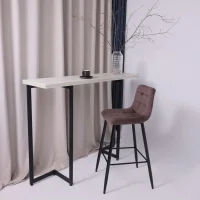 Стул барный Stella, коричневый, велюр