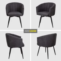 Кресло Melon, поворотное, серый, ткань
