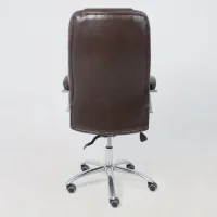 Кресло поворотное King, темно-коричневый, натуральная кожа