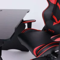 Кресло поворотное Viper, красный + черный, экокожа