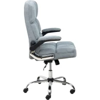 Кресло поворотное Caesar, серый, велюр