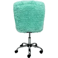 Кресло поворотное Fluffy, мятный, искусственный мех