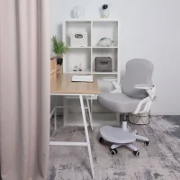 Кресло поворотное Swan, серый, ткань