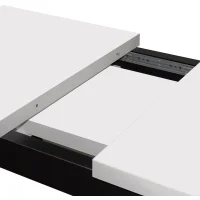 Стол раздвижной BLACK, 1100(1490)*670*770, (белый мат)