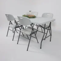 Стол садовый складной, белый, hdpe-пластик, длина 152 см