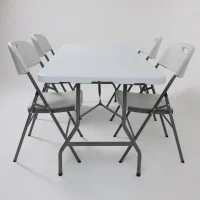 Стол садовый складной, белый, hdpe-пластик, длина 180 см