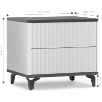 Стол-консоль Royal-5003, белый + металл бруклин, мдф пленочный + лдсп