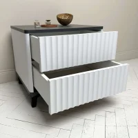 Стол-консоль Royal-5003, белый + металл бруклин, мдф пленочный + лдсп