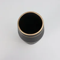 Ваза керамическая STORM, черный, 11*11*20см