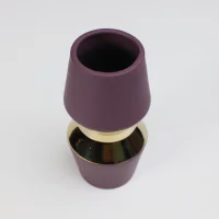 Ваза керамическая ASTOR, фиолетовый+золотой, 12*25см