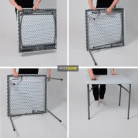 Стол садовый складной, белый, hdpe-пластик, квадратный