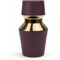 Ваза керамическая ASTOR, фиолетовый+золото, 11*20см
