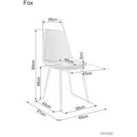 Стул SIGNAL FOX Velvet tap. 91 темно-синий/черный мат
