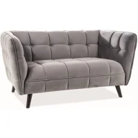 Диван SIGNAL CASTELLO 2 Velvet Bluvel 14 серый/венге